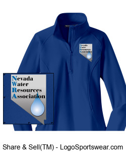 Sport-Tek Ladies Sport-Wick Stretch 1/2-Zip Pullover Design Zoom